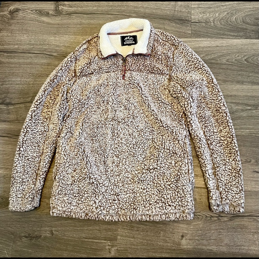 Tan Sherpa 1/4 zip